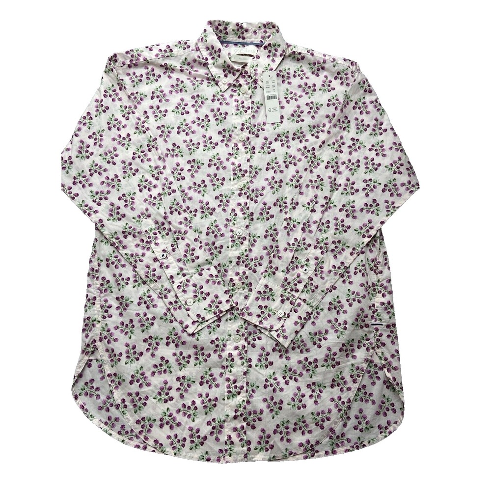 J Crew Shirt Womens Relaxed Fit Lightweight Cotton Poplin Whisper Berry Casual
